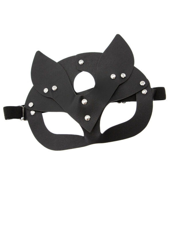 Kostümzubehör Augenmaske schwarz mit Katzenohren