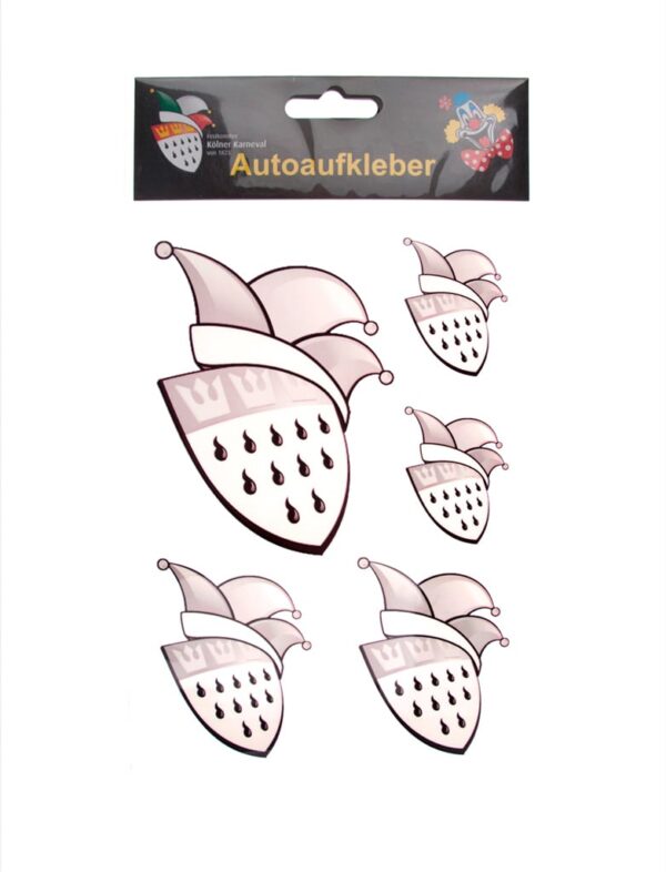 Kostümzubehör Autoaufkleber FK Logo silber 7