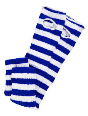 Kostümzubehör Ballettstulpen 60cm blau/weiß