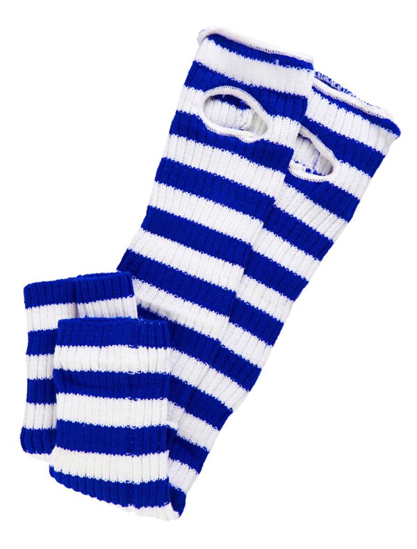 Kostümzubehör Ballettstulpen 60cm blau/weiß