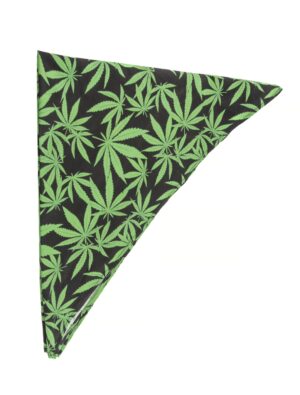 Kostümzubehör Bandana Cannabis 60x60 cm grün