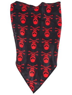 Kostümzubehör Bandana Pirat rot/schwarz