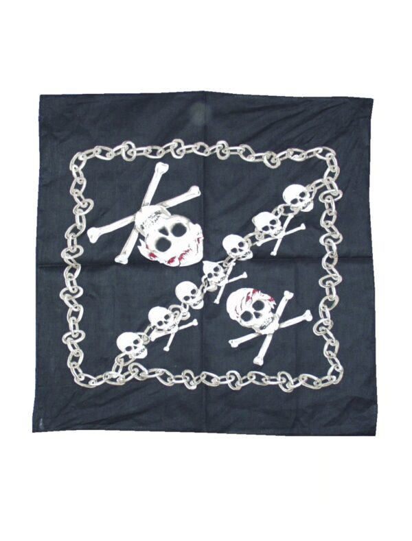 Kostümzubehör Bandana Pirat schwarz/weiß/rot