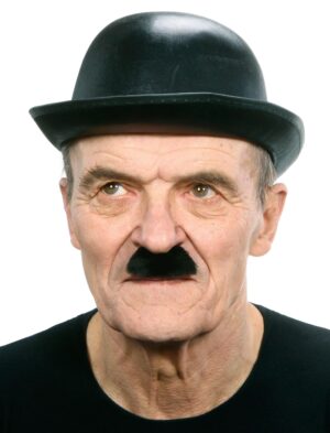 Kostümzubehör Bart Charlie schwarz
