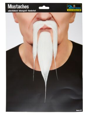 Kostümzubehör Bart Kung Fu Meister weiß