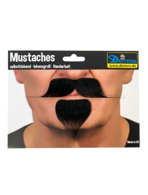 Kostümzubehör Bart Musketier schwarz