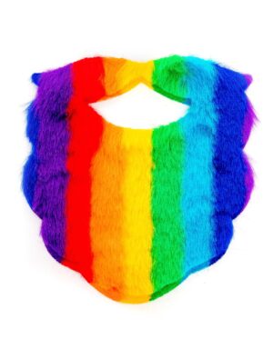 Kostümzubehör Bart Regenbogen Farbe: mehrfarbig