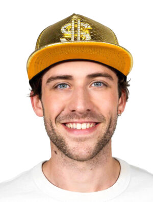 Kostümzubehör Baseball Cap Dollarzeichen gold