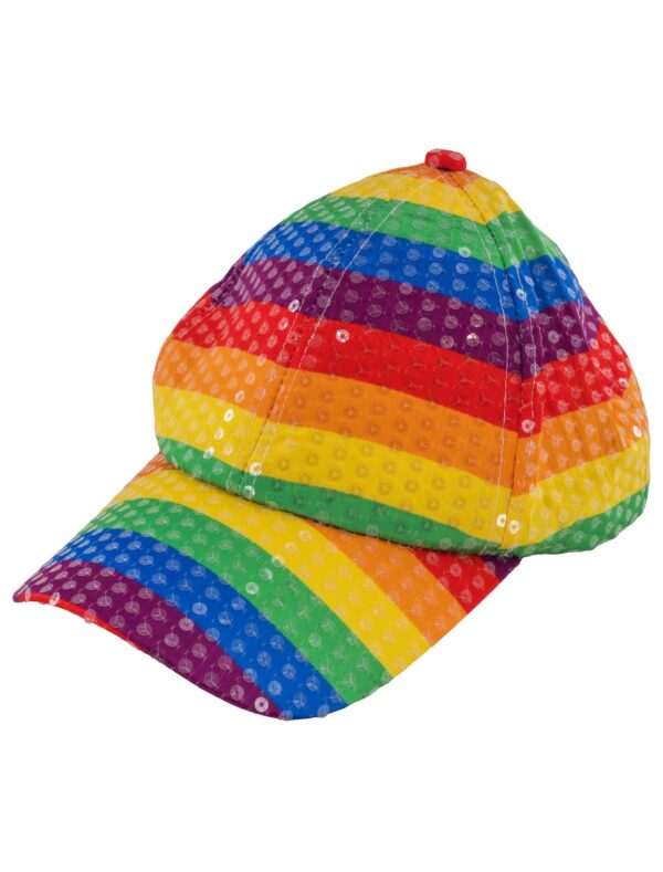 Kostümzubehör Baseball Cap Pailletten Regenbogen bunt one size Farbe: bunt