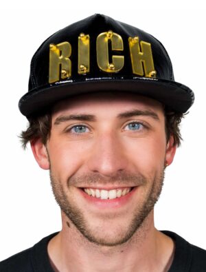 Kostümzubehör Baseball Cap Rich schwarz/gold one size