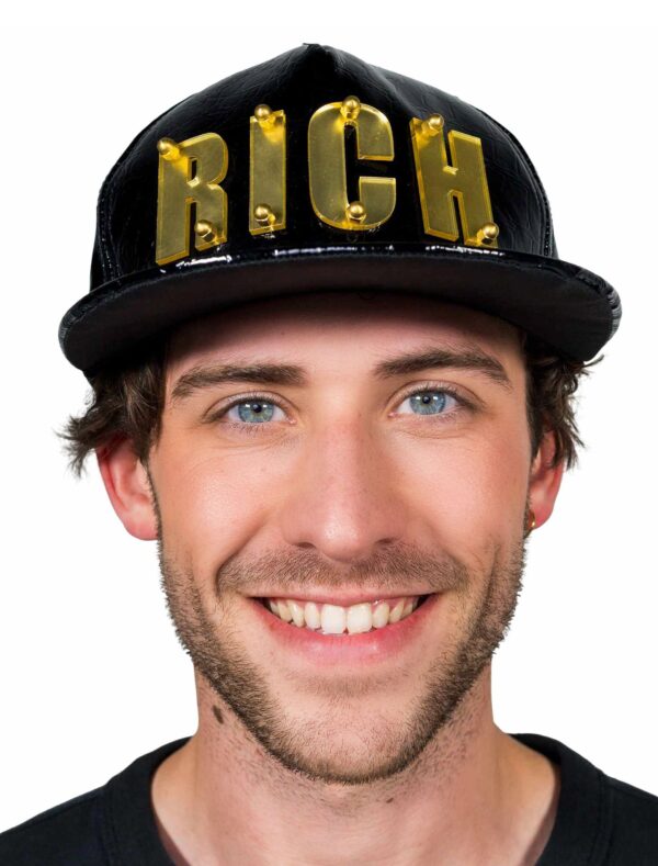 Kostümzubehör Baseball Cap Rich schwarz/gold one size
