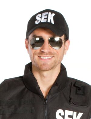Kostümzubehör Baseball Cap SEK Farbe: schwarz