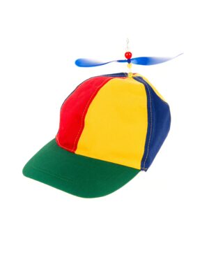 Kostümzubehör Baseball Cap mit Propeller bunt Farbe: mehrfarbig