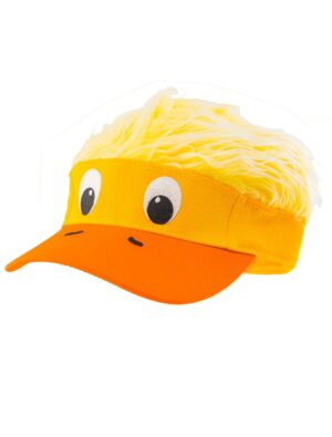 Kostümzubehör Baseballcap Ente mit Haaren gelb