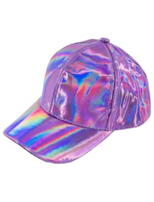 Kostümzubehör Baseballcap metallic lila one size