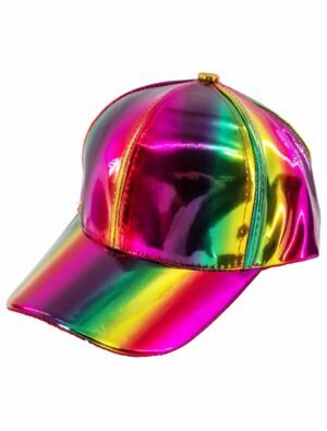 Kostümzubehör Baseballcap metallic rainbow one size