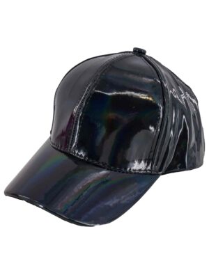 Kostümzubehör Baseballcap metallic schwarz one size