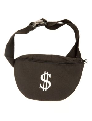 Kostümzubehör Bauchtasche Dollar Farbe: schwarz