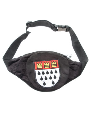Kostümzubehör Bauchtasche Köln Wappen Plüsch oval rot