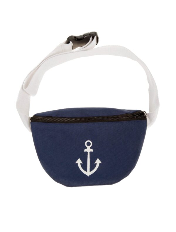 Kostümzubehör Bauchtasche Matrose Farbe: blau/weiß