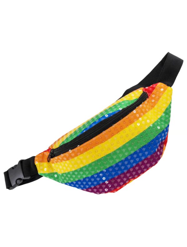 Kostümzubehör Bauchtasche Pailletten rainbow