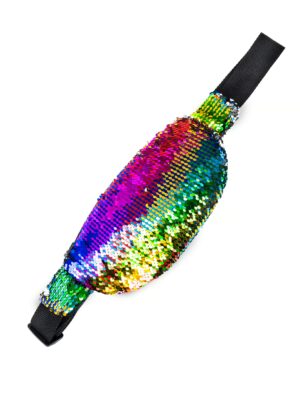 Kostümzubehör Bauchtasche Pailletten rainbow one size