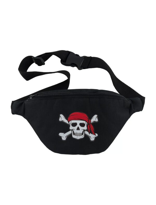 Kostümzubehör Bauchtasche Pirat schwarz