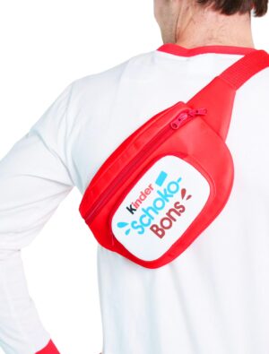Kostümzubehör Bauchtasche kinder Schoko-Bons rot one size