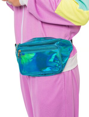 Kostümzubehör Bauchtasche metallic türkis