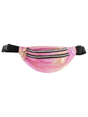 Kostümzubehör Bauchtasche mit 2 Reißverschlüssen pink