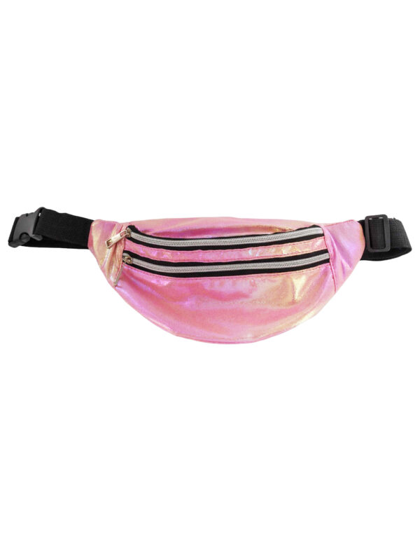 Kostümzubehör Bauchtasche mit 2 Reißverschlüssen pink