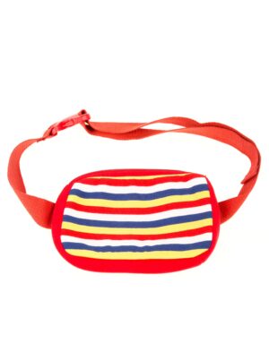 Kostümzubehör Bauchtasche rot/weiß/blau/gelb gestreift