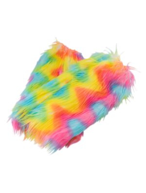 Kostümzubehör Beinstulpen Fell 38cm Wellen bunt one size Farbe: bunt