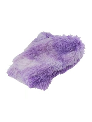 Kostümzubehör Beinstulpen Plüsch 35cm lila/weiß one size