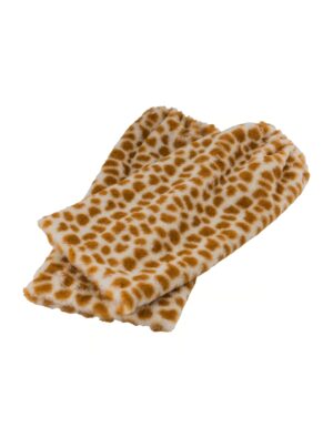 Kostümzubehör Beinstulpen Plüsch Giraffe 40cm beige/braun one size