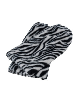 Kostümzubehör Beinstulpen Plüsch Zebra 40cm schwarz/weiß one size