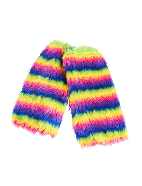 Kostümzubehör Beinstulpen Plüsch rainbow one size