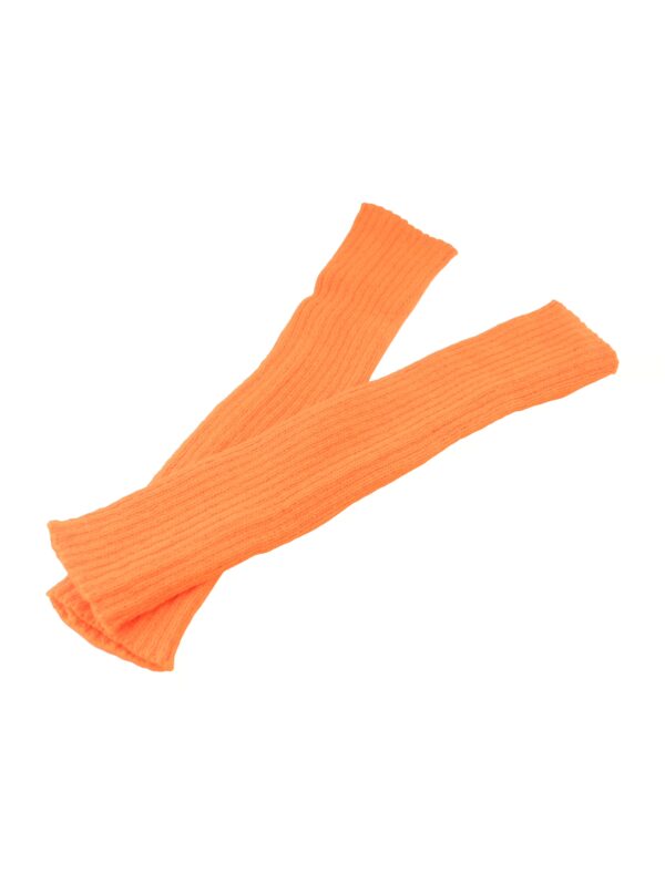 Kostümzubehör Beinwärmer Strick neonorange one size