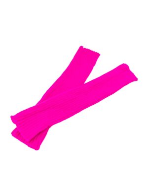 Kostümzubehör Beinwärmer Strick neonpink one size