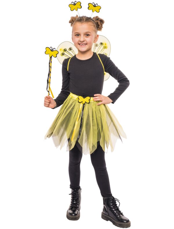 Kostümzubehör Bienen-Set gelb Kinder 4-tlg.
