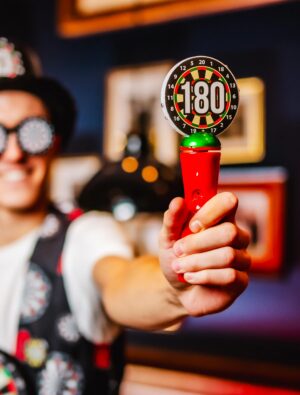 Kostümzubehör Blink Wirbler Darts 180 Farbe: rot