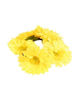 Kostümzubehör Blumenarmband gelb