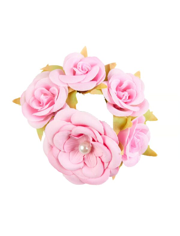 Kostümzubehör Blumenarmband rosa