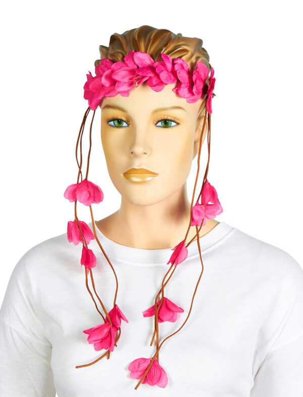 Kostümzubehör Blumenhaarband pink