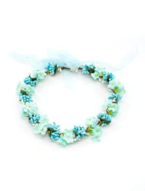 Kostümzubehör Blumenhaarkranz blau