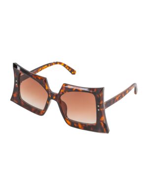 Kostümzubehör Brille 70s Leopard beige/braun