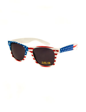 Kostümzubehör Brille Amerika Farbe: rot/weiß/blau