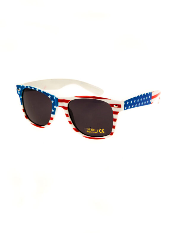 Kostümzubehör Brille Amerika Farbe: rot/weiß/blau