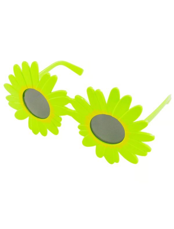 Kostümzubehör Brille Blume grün