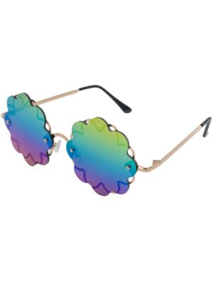 Kostümzubehör Brille Blume rainbow